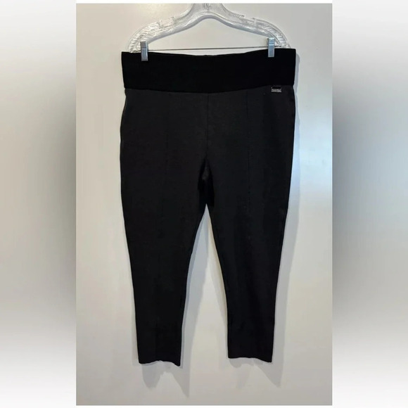 Calvin Klein Gray Power Stretch Ponte‎ Knot Ankle Pants Women’s Size XL (1372) - Picture 2 of 6